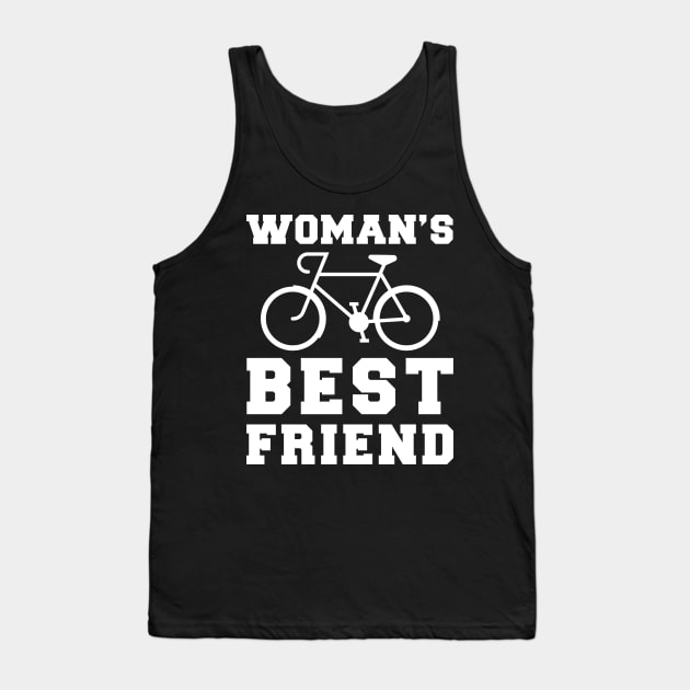 cycling woman's best friend tee tshirt Tank Top by MKGift